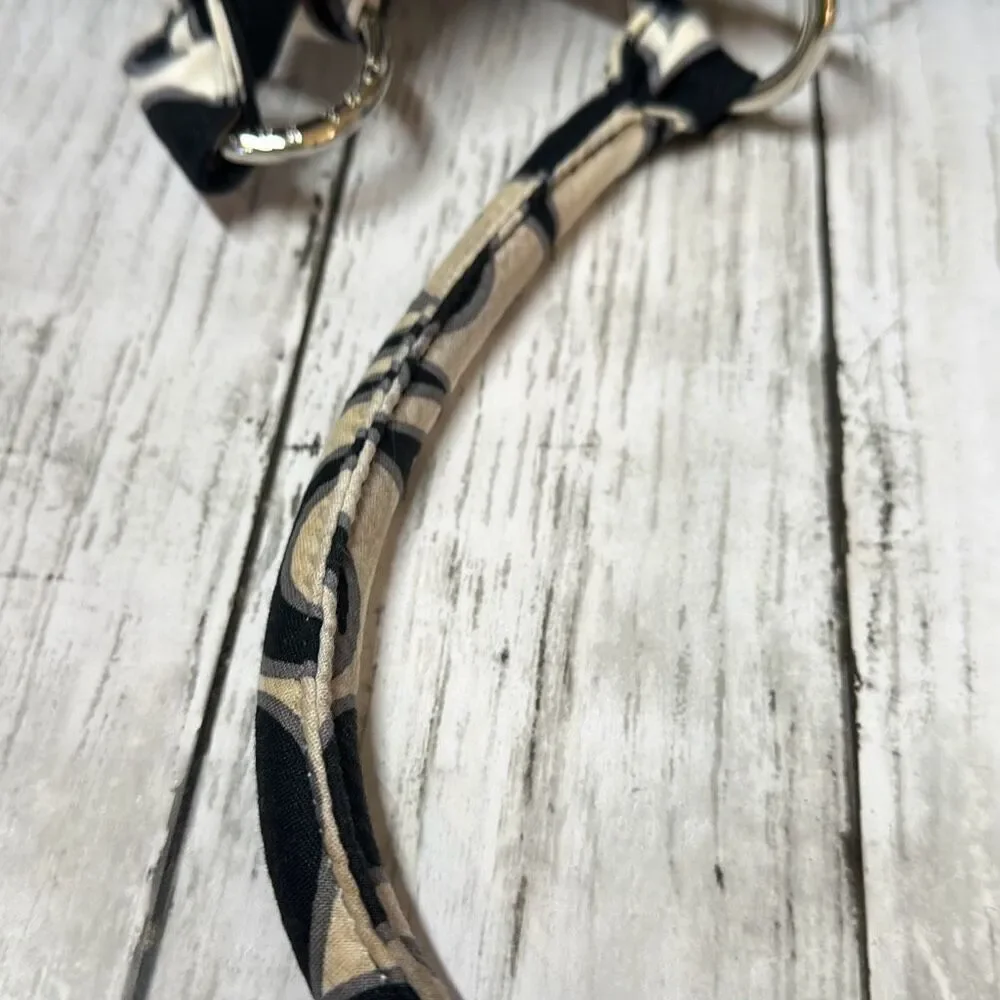 Vera Bradley Shoulder Bag Quilted Magnetic Closure Black White Floral‎ LOOK - Picture 7 of 11